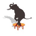 Elephant on the table vector