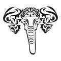 elephant tattoo design. Vector illustration decorative design