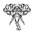 elephant tattoo design. Vector illustration decorative design