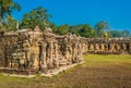 Elephant terrace angkor thom cambodia Royalty Free Stock Photo