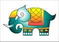 A elephant Thai pattern Royalty Free Stock Photo