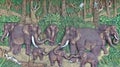 Elephant Thai stucco Royalty Free Stock Photo