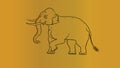 Elephant in Thai traditional painting vector