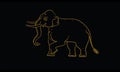 Elephant in Thai traditional painting vector