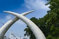 Elephant tusks in Mombasa, Kenya Royalty Free Stock Photo