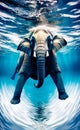 Elephant underwater Royalty Free Stock Photo