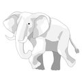 1286 elephant, vector illustration, image of elephant in gray, wild animal, isolate on white background Royalty Free Stock Photo