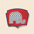 Elephant of vote inside frame design
