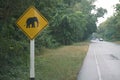 Elephant warning signed