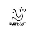 Elephant water fountain logo design