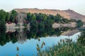 Elephantine Island on the bank of Nile River Royalty Free Stock Photo