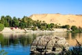 Elephantine Island on the bank of Nile River Royalty Free Stock Photo