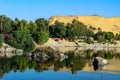 Elephantine Island on the bank of Nile River Royalty Free Stock Photo