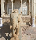 Elephants guarding the gate to the Mubarak Mahal, Jaipur City Pa