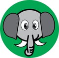 Elephant vector icon or logo