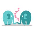 Elephants in love Royalty Free Stock Photo