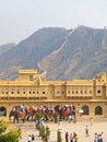 Elephants ride in the Amber Fort