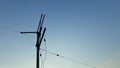 Eletric pole on blue sky