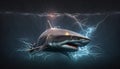Eletric shark art Royalty Free Stock Photo