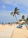 Eleuthera, Bahamas - 3/12/18 - Cruise ship passengers enjoying a fun day at the beach on Princess Cays