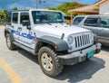 Roayl Bahamas Police car at Eleuthera Island in the Bahamas