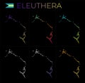 Eleuthera dotted map set.