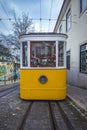 Elevador da Gloria, famous funicular in Lisbon, Portugal Royalty Free Stock Photo