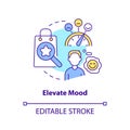 Elevate mood concept icon