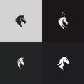 Graceful Equine Emblem - Simple Flat Horse Logo Design