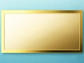 Elevate Your Business with Blank Golden Name Plate on Glass Background. Royalty Free Stock Photo