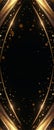 Luxury Gold Frame with Glittering Particles - Elegant Background Design-Generative AI Royalty Free Stock Photo