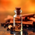 cinnamon, star anise, coriander, and anise, beautifully presented in glass bottles