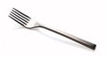 Stainless Steel Fork on White Background - Modern Cutlery Photography for Kitchen and Dining Concepts.