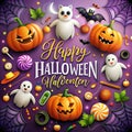 Mystical Pumpkin Patch and Eerie Forest Halloween Backgrounds