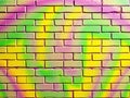 Vibrant Mardi Gras Abstract Herringbone Brick Pattern Background Perfect for Party Invitations Posters and Wall Decor Royalty Free Stock Photo