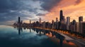 Elevate your space with breathtaking chicago skyline photography