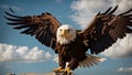 Skyward Majesty: A Powerful Eagle\'s Flight of Freedom and Strength Royalty Free Stock Photo