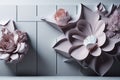 Elevate Your Space with Stunning 3D Flower Poster and Wallpaper. Royalty Free Stock Photo