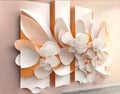 Elevate Your Space with Stunning 3D Flower Poster and Wallpaper. Royalty Free Stock Photo
