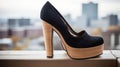 These chic and trendy platform heels add height and an impactful fashion statement created with Generative AI