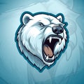Embrace the Power: Polar Bear Mascot Logo Design Vector, Perfect for Badge, Emblem, and T-Shirt Printing