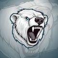 Unleash the Roar: Polar Bear Mascot Logo Vector Illustration for Esport and Sport Team Triumphs Royalty Free Stock Photo