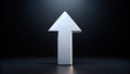 Sleek White UpDown Arrow Loading Animation on Black Background Perfect for Modern App and Website UI Design
