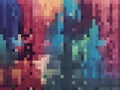 Digital Mosaic: Dynamic and Colorful Pixel Canvas