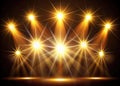 Free Stock Spotlights Radiant Illumination Effects for Dramatic Overlays Designs Royalty Free Stock Photo