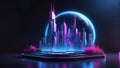 stellar cityscape: sci-fi web marvel. generative ai