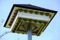 Elevated bird nesting structure with multiple swallow nests Royalty Free Stock Photo