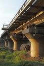 Elevated bridge concrete structure