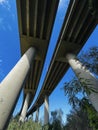 Elevated bridge of a highway in Catalonia
