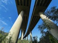 Elevated bridge of a motorway